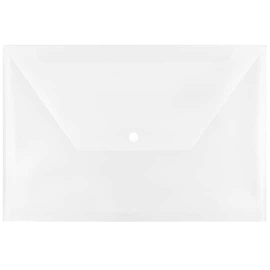 JAM Paper 9.75&#x22; x 14.5&#x22; Plastic Snap Closure Envelopes, 12ct.